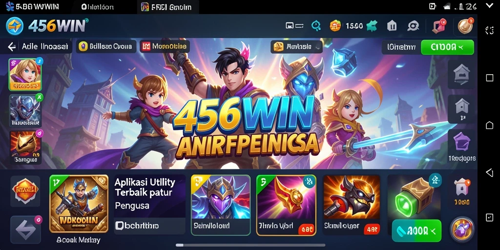 Tampilan utama 456WIN yang menampilkan berbagai fitur Utility.