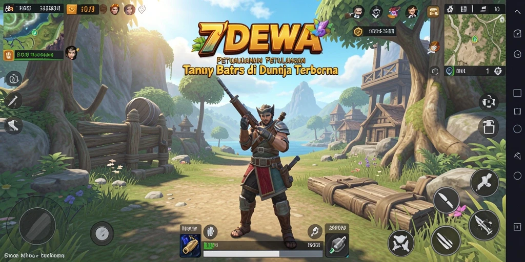 Tampilan gameplay epik dari <strong>7DEWA</strong> di dunia terbuka.