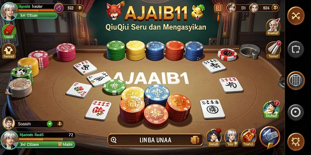 Screenshot gameplay AJAIB11 yang menampilkan aksi seru QiuQiu.