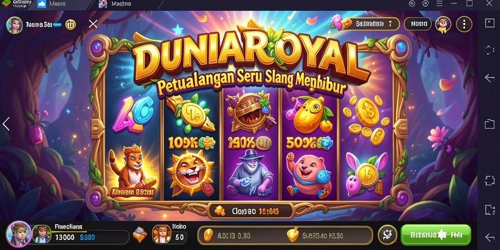 Screenshot gameplay DUNIAROYAL yang menampilkan berbagai fitur slot yang menarik.