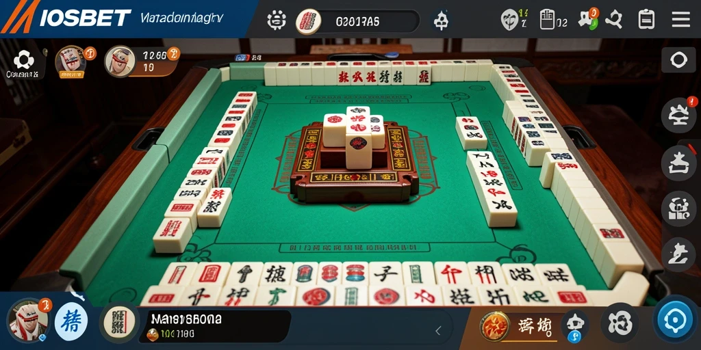 Screenshot gameplay IOSBET menampilkan aksi seru permainan Mahjong.