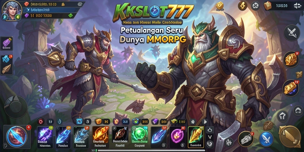 Tampilan gameplay KKSLOT777 dengan aksi seru di dunia MMORPG.