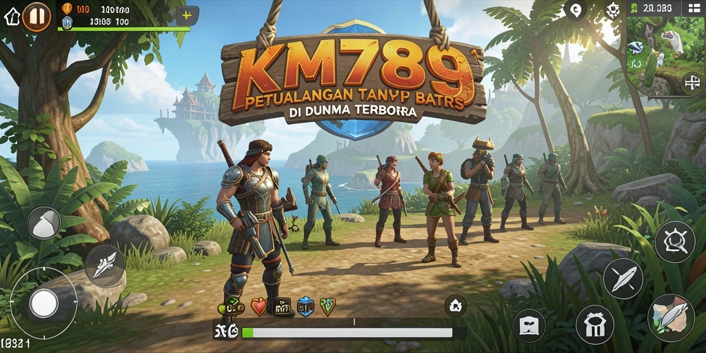 Tampilan gameplay menarik dari KM789 di dunia terbuka.