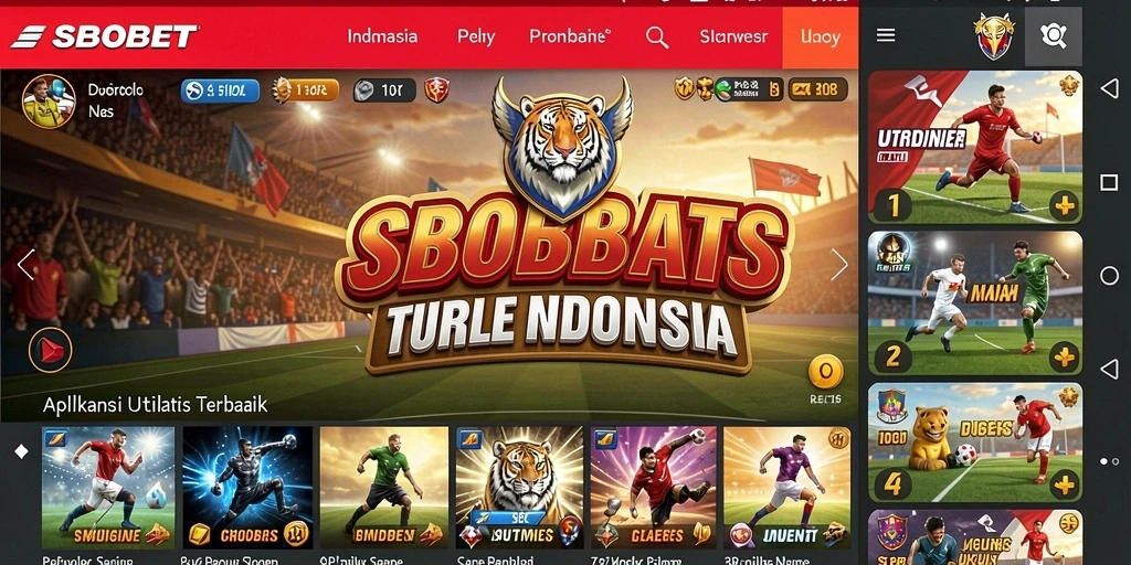 Tampilan utama SBOBET yang intuitif dan siap pakai.