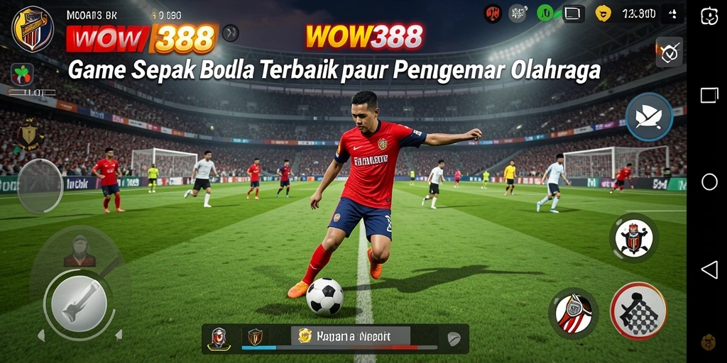 Tampilan gameplay WOW388 yang menegangkan dan realistis dalam olahraga sepak bola.